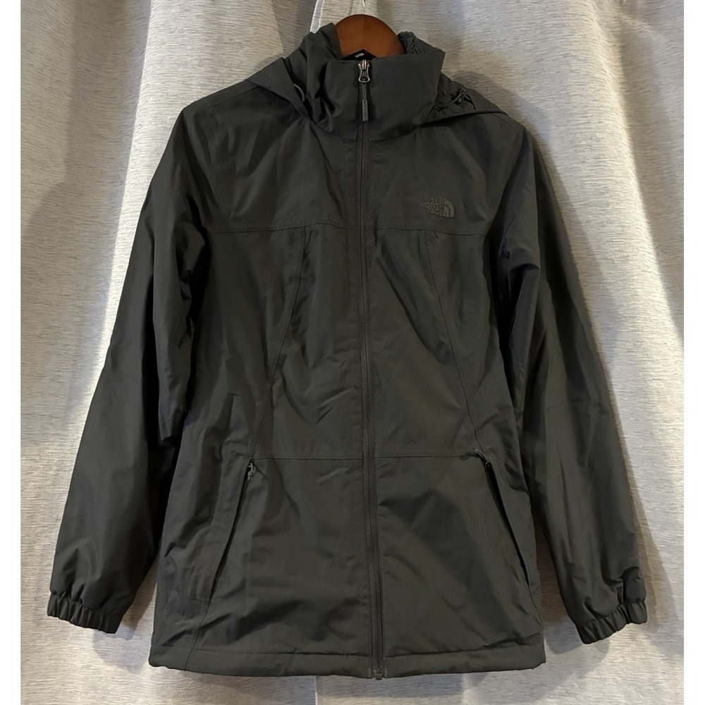 TheNorth Face Women Louisa Rain Waterproof Warm Winter Jacket S Blk Fleece-Line